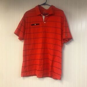 Nike Dri-FIT Red Striped Short Sleeve Polo XL